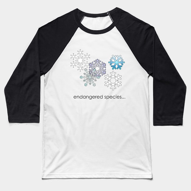 snowflake Baseball T-Shirt by amigaboy